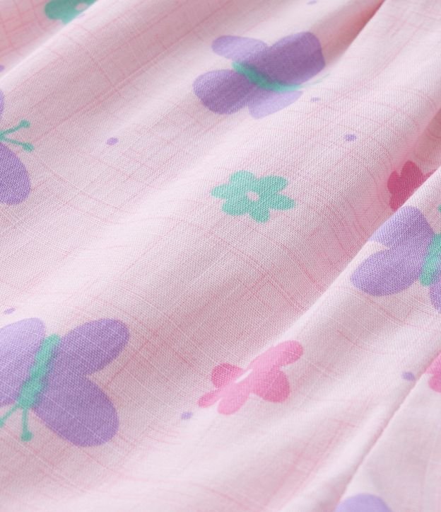 Short Clochard Infantil con Estampa de Mariposas y Cinturón de Cordón - Talle 1 a 5 años 3