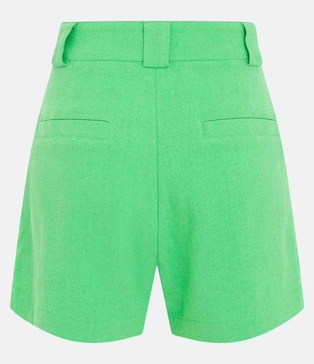 Short Cintura Alta en Lino con Pliegues Delanteros 3
