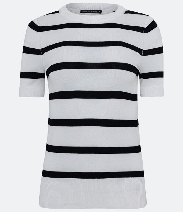 Blusa de Punto con Estampa a Rayas 6