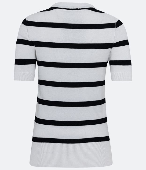 Blusa de Punto con Estampa a Rayas 7