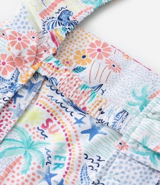 Vestido Infantil con Volados y Estampado Tropical - Talle 5 a 14 años 6