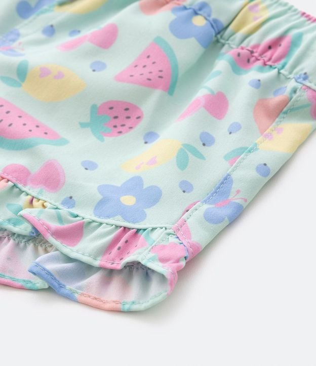 Short con Cordón y Estampa de Frutas y Flores - Talle 03 a 18 Meses 3