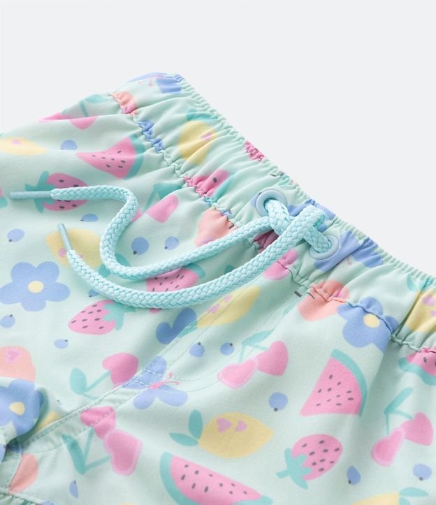 Short con Cordón y Estampa de Frutas y Flores - Talle 03 a 18 Meses 4