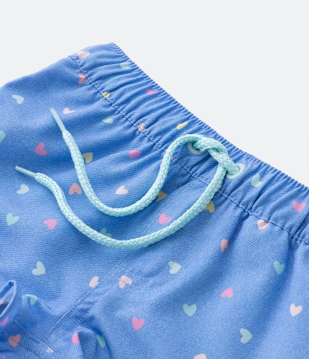 Short Infantil con Cordón en la Cintura y Estampado de Corazoncitos - Talle 3 a 18 meses 4