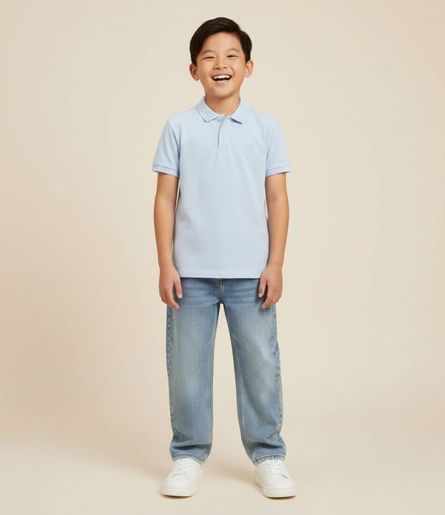 Polo Infantil con Botones Delanteros - Talle 5 a 14 años