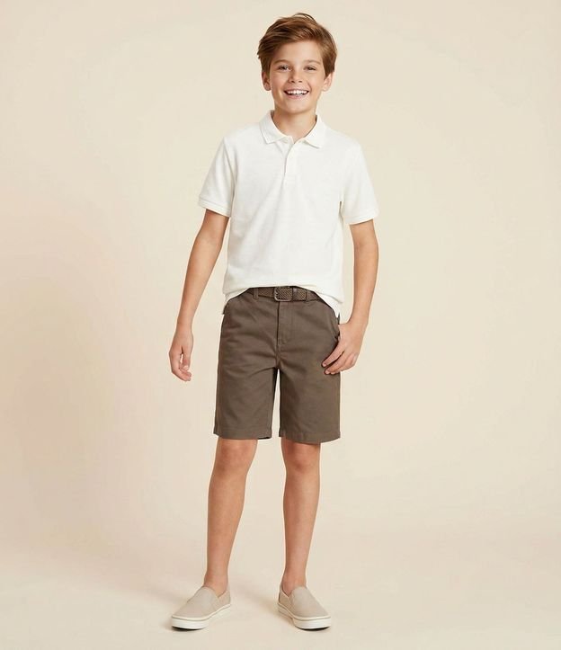Polo Infantil con Botones Delanteros - Talle 5 a 14 años