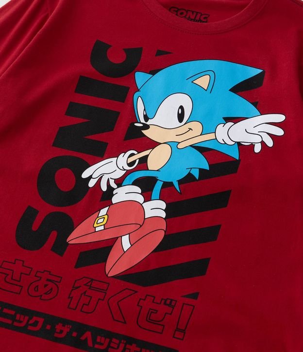 Remera Infantil Manga Larga y Estampa Sonic - Talle 4 a 12 años 5