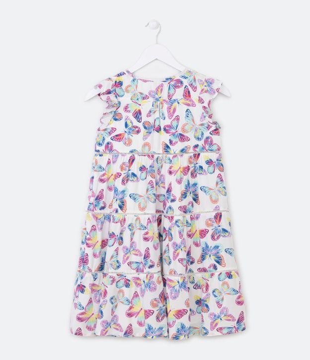 Vestido Infantil Marias en Viscosa con Botones y Estampa de Mariposas - Talle 5 a 14 años 2