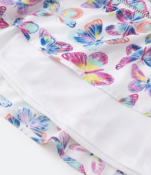 Vestido Infantil Marias en Viscosa con Botones y Estampa de Mariposas - Talle 5 a 14 años 3