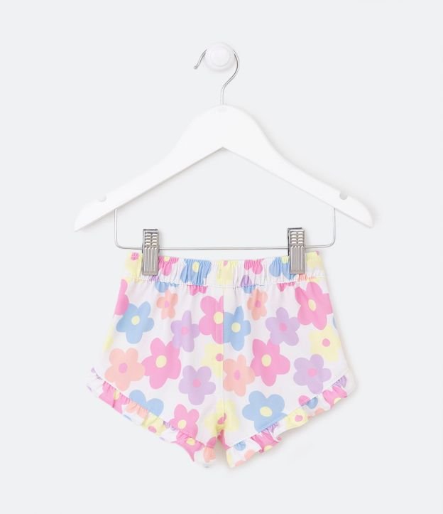 Short Infantil con Estampa de Flores y Bajo con Volado - Talle 3 a 18 meses 2