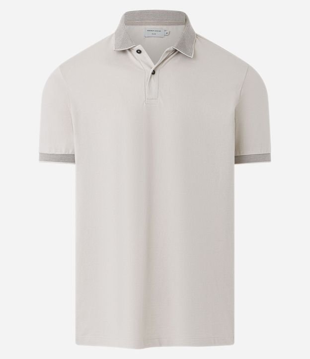 Polo Slim en Algodón con Botones y Detalles Contrastantes 5