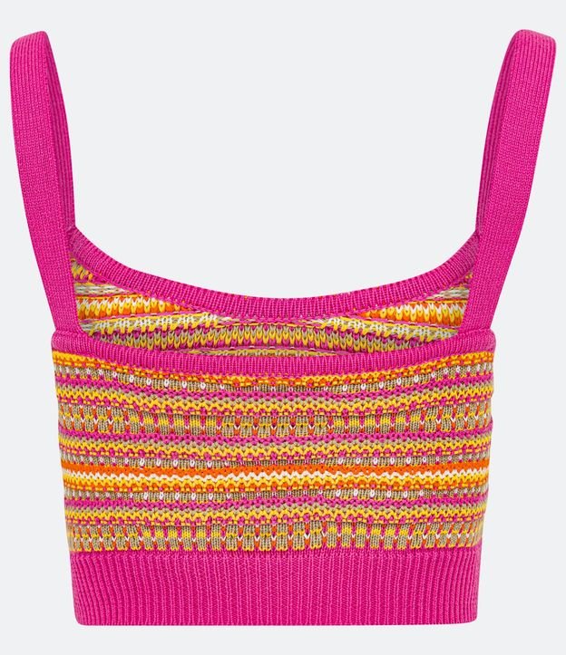 Blusa Cropped de Tirantes en Punto Rayado 6