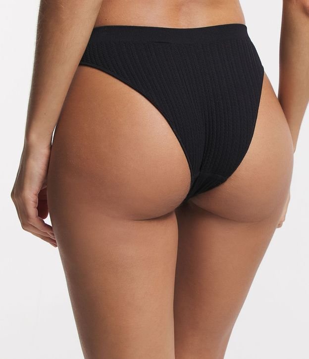 Bombacha Bikini en Poliamida con Lateral Mediano y Textura Acanalada 2
