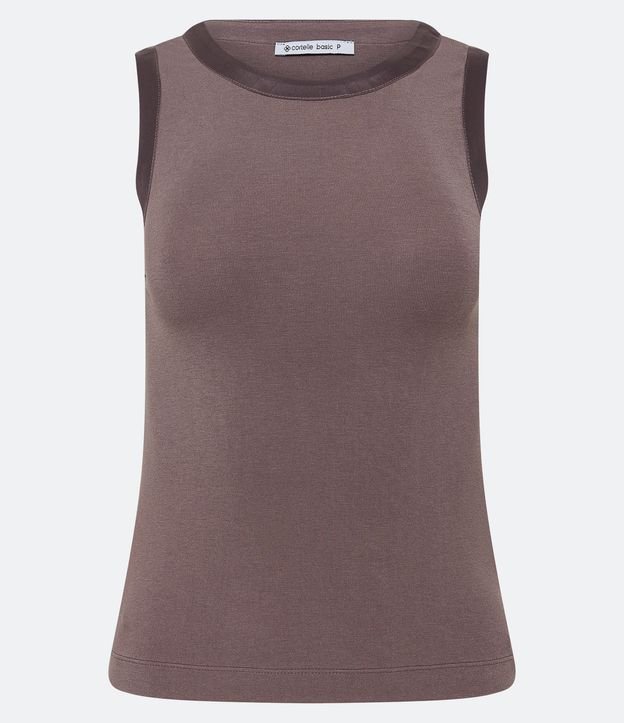 Blusa de Punto con Detalle en Satén 7