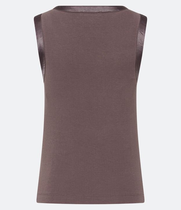 Blusa de Punto con Detalle en Satén 8