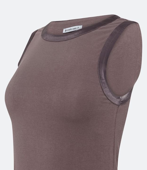 Blusa de Punto con Detalle en Satén 9