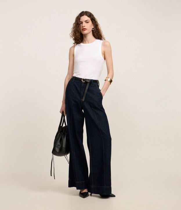 Blusa de Punto con Detalle en Satén 2