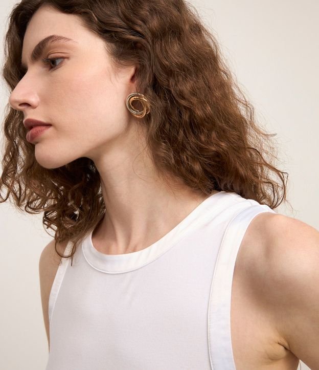 Blusa de Punto con Detalle en Satén 4