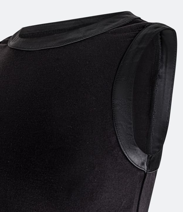 Blusa de Punto con Detalle en Satén 9