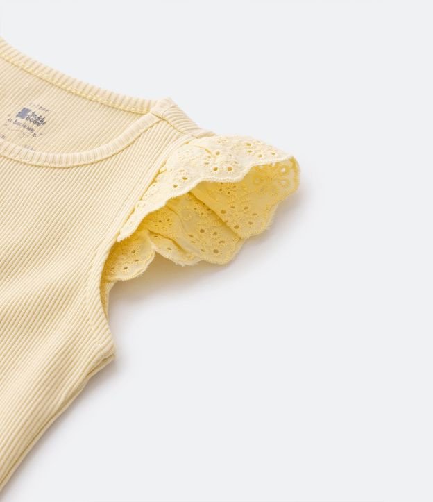 Blusa Musculosa Infantil en Rib con Laise en los Hombros - Talle 0 a 18 meses 5
