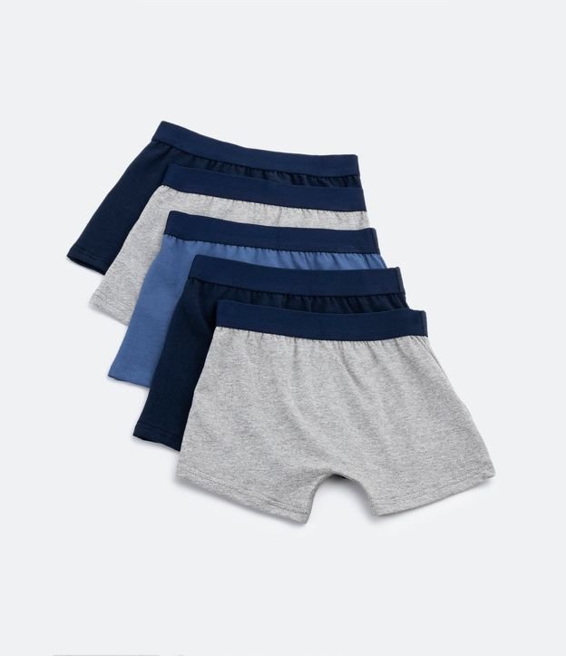 Kit 05 Calzoncillos Boxer Infantil Básicas - Talle 2 a 14 años 2