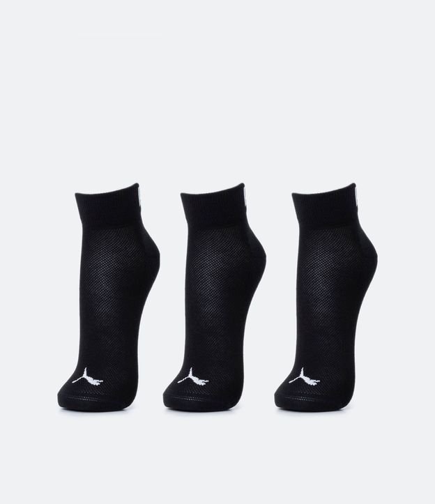 Kit 03 Pares de Medias Caña Corta Deportivas en Algodón con Logo Puma 1