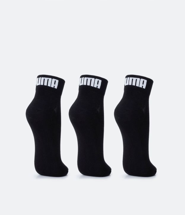Kit 03 Pares de Medias Caña Corta Deportivas en Algodón con Logo Puma 3