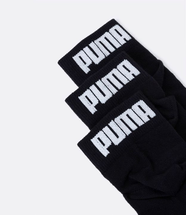 Kit 03 Pares de Medias Caña Corta Deportivas en Algodón con Logo Puma 4