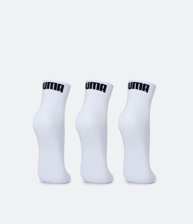 Kit 03 Pares de Medias Caña Corta Deportivas en Algodón con Logo Puma 3