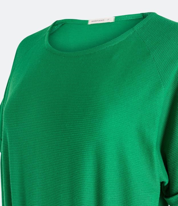 Blusa Cropped en Flamé con Elástico en la Barra 3