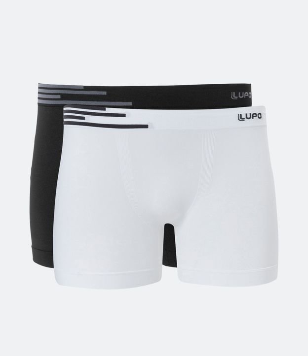 Kit 02 Calzoncillos Boxer en Poliamida con Rayas Lupo