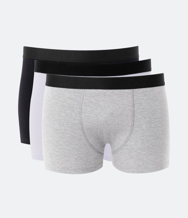 Kit 03 Calzoncillos Boxer en Algodón con Cintura Elástica