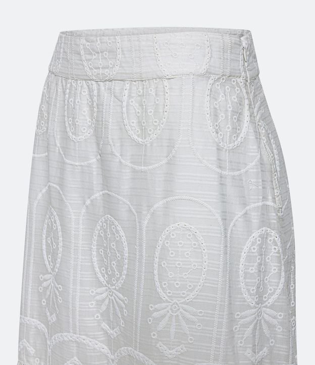 Pollera New Midi en Laise con Bordados de Piña y Volado en el Bajo 8