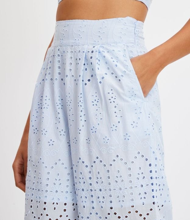 Pantalón Pantalona en Laise Textura de Flor y Bolsillos 4
