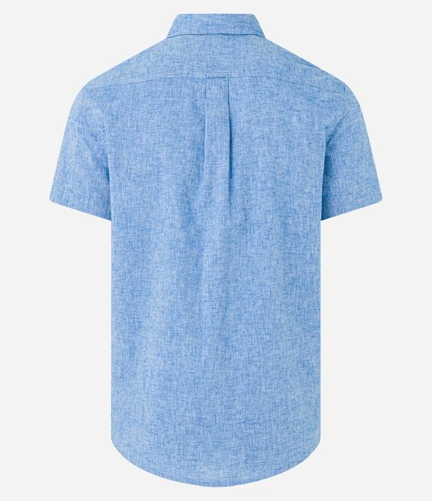 Camisa Comfort Básica en Lino con Bolsillo Delantero 7