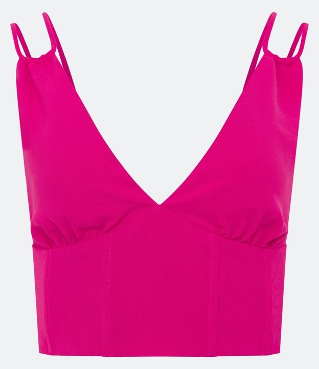 Blusa Cropped Sastrería con Aletas 4