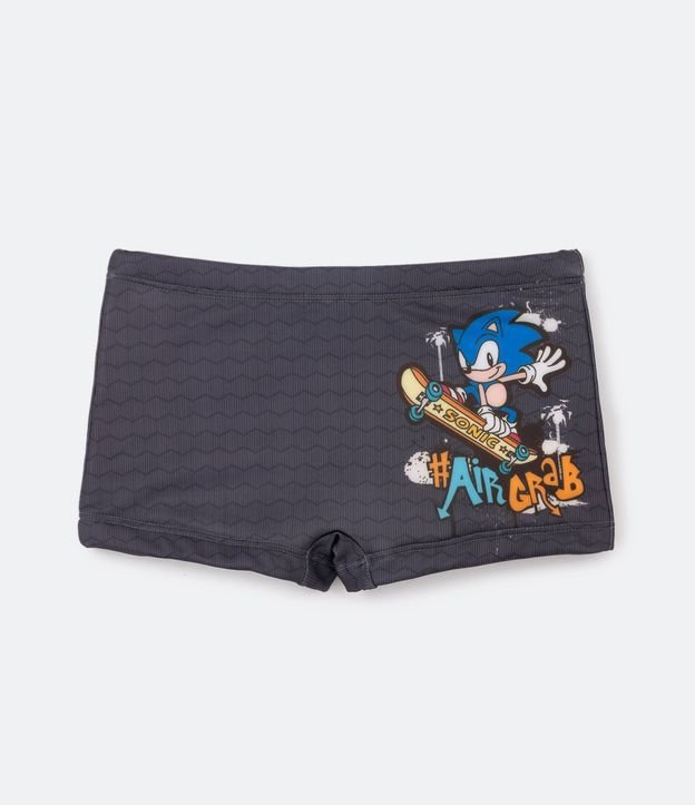 Sunga Boxer Infantil con Estampado Localizada del Sonic - Talle 5 a 14 años 1
