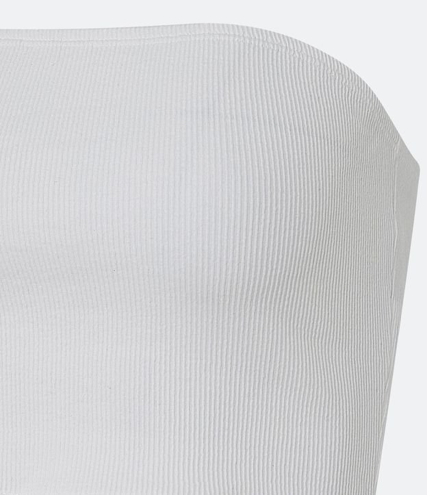 Blusa Sin Breteles en Rib con Textura Acanalada 3