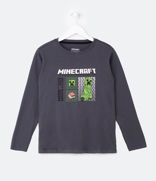 Remera Infantil con Estampado Minecraft - Talle 5 a 14 años 2