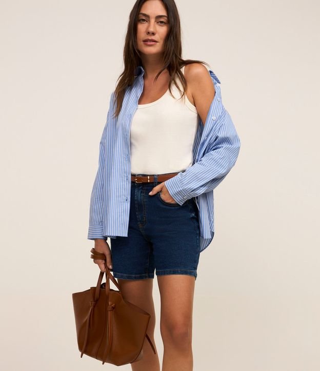 Short Jeans Clássico con Cintura Média 3