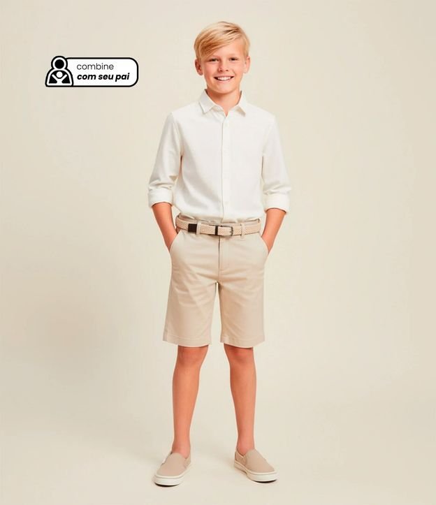 Camisa Infantil Manga Larga en Tricolina - Talle 5 a 14 años