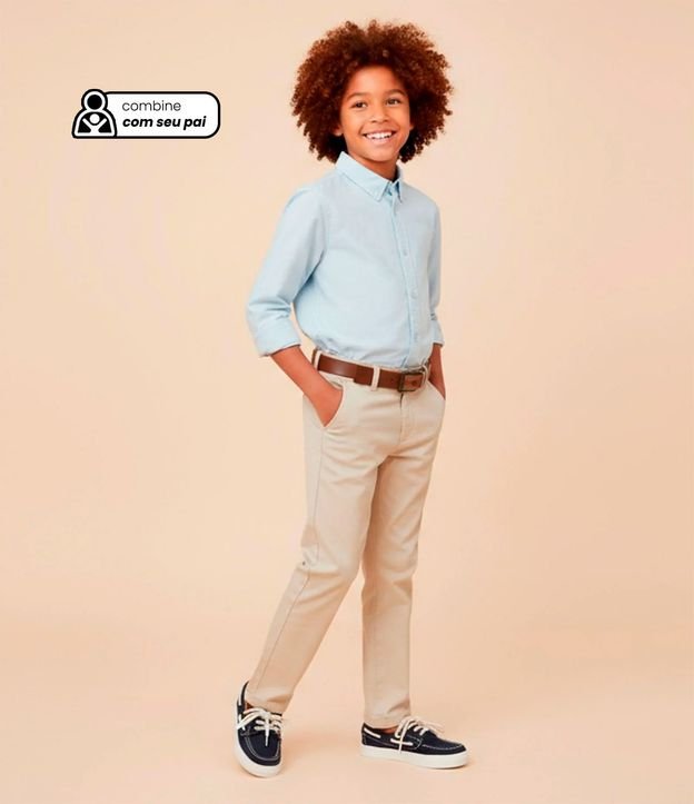 Camisa Infantil Manga Larga en Tricolina - Talle 5 a 14 años