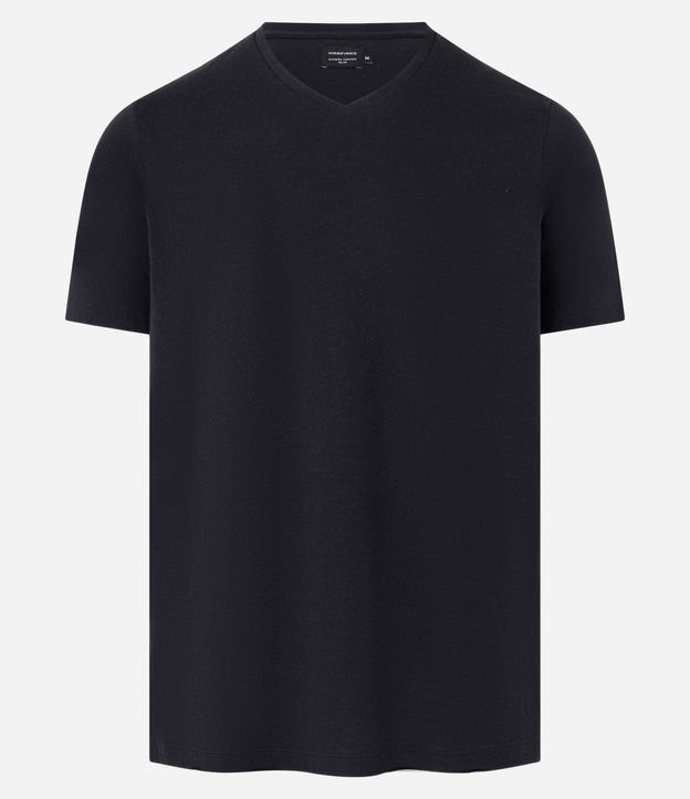 Remera Slim en Algodón Peruano con Cuello V 5