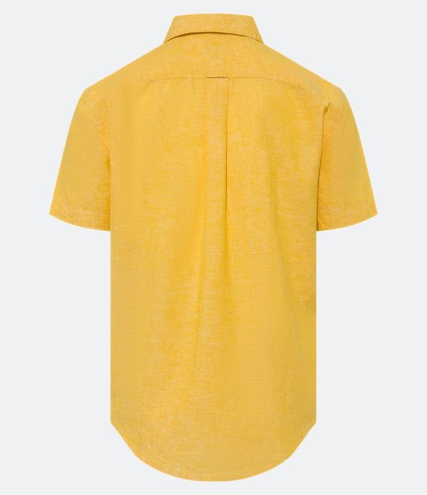 Camisa Comfort Básica en Lino con Bolsillo Delantero 7