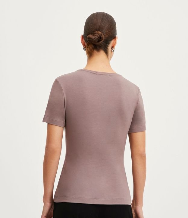 Blusa Básica en Viscosa con Escote Redondo 3