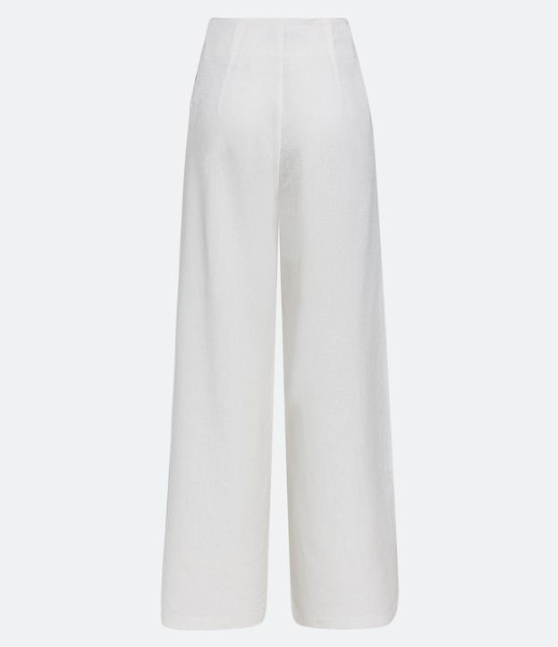 Pantalón Pantalona en Lino con Pliegues y Bolsillos 8
