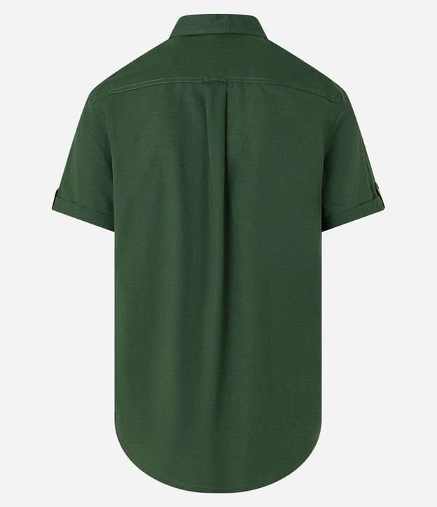 Camisa Comfort en Lino con Bolsillo y Dobra en la Manga 9