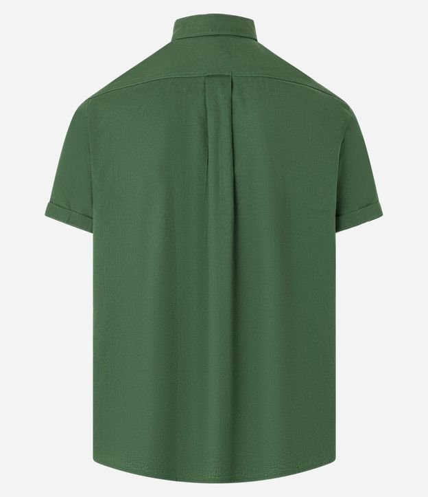 Camisa Comfort en Lino con Bolsillo y Dobra en la Manga 10