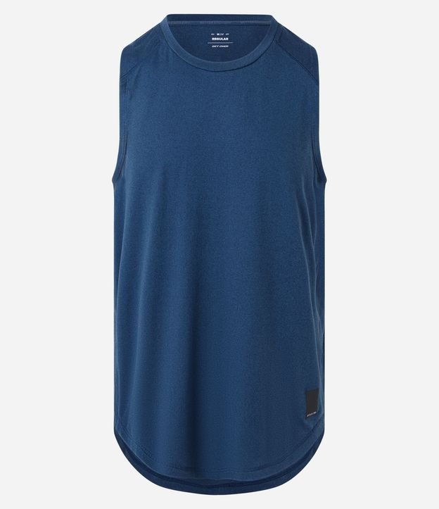 Musculosa Regular Deportiva con Etiqueta en el Bajo y Detalle Contrastante 7