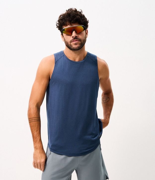 Musculosa Regular Deportiva con Etiqueta en el Bajo y Detalle Contrastante 5